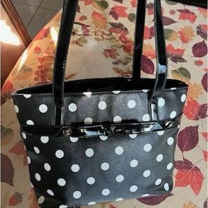 Used Polka Dot Tote Purse